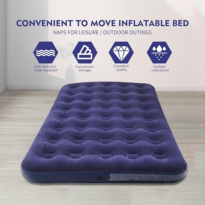 Full Size Air Mattress Air Bed with Hand Pump