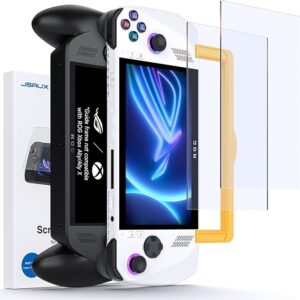 JSAUX Anti-Glare Screen Protector for ROG Xbox Ally/ROG Xbox Ally X (2025) / ROG Ally 2-Pack, Matte 9H Hardness Tempered Glass with Guide Frame, 7" Anti-Scratch Screen Protector for ASUS ROG Ally X | Anti Glare, 9H Hardness, Tempered Glass, with Guiding Frame, 7 inch, Anti-Scratch
